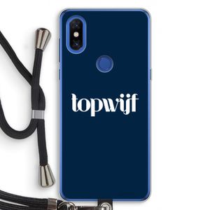 Topwijf Navy: Xiaomi Mi Mix 3 Transparant Hoesje met koord