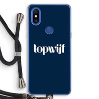 Topwijf Navy: Xiaomi Mi Mix 3 Transparant Hoesje met koord