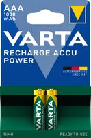 Varta RECH.AC.PowerAAA1000mAh BLI2 Oplaadbare AAA batterij (potlood) NiMH 1000 mAh 1.2 V 2 stuk(s) - thumbnail