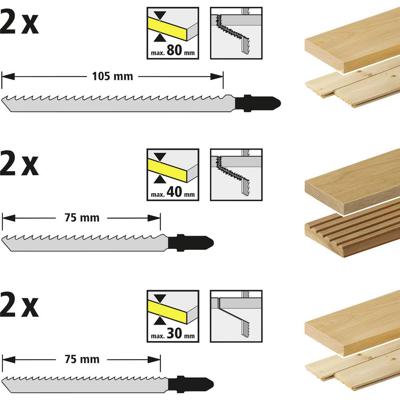 Wolfcraft 2377000 Set decoupeerzaagbladen + zakmes 1 stuk(s)