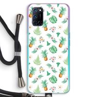 Ananas bladeren: Oppo A52 Transparant Hoesje met koord