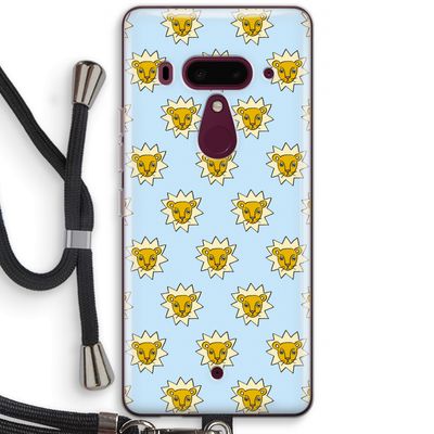 Leeuwenkoppen: HTC U12+ Transparant Hoesje met koord