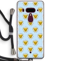 Leeuwenkoppen: HTC U12+ Transparant Hoesje met koord Leeuwenkoppen: HTC U12+ Transparant Hoesje met koord