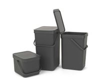 Brabantia Sort & Go afvalemmer 16 liter - Dark Grey - thumbnail