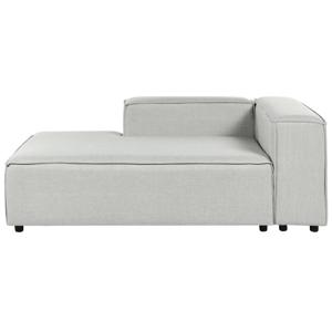 Beliani APRICA - Chaise longue-Grijs-Linnen