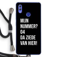 Da ziede van hier - Zwart: Honor Note 10 Transparant Hoesje met koord Da ziede van hier - Zwart: Honor Note 10 Transparant Hoesje met koord