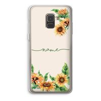 Zonnebloemen: Samsung Galaxy A8 (2018) Transparant Hoesje