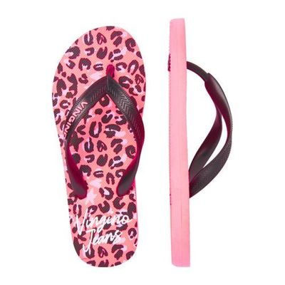 Vingino Sallie teenslippers met panterprint roze Vingino Sallie teenslippers met panterprint roze