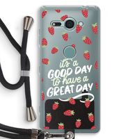 Don't forget to have a great day: Sony Xperia XZ2 Compact Transparant Hoesje met koord