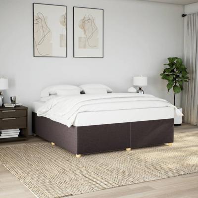 Bedframe zonder matras stof donkerbruin 180x200 cm