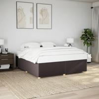 Bedframe zonder matras stof donkerbruin 180x200 cm