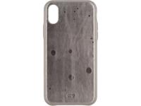 Senza Senza Glam Leather Cover Apple iPhone X/Xs Metallic Grey