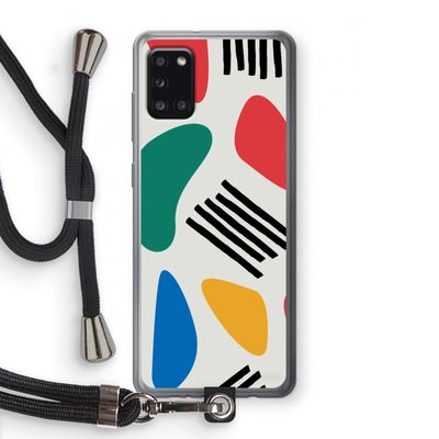 Illustratieve pop 1: Samsung Galaxy A31 Transparant Hoesje met koord