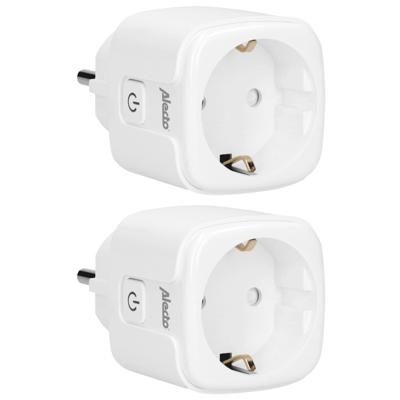 Alecto SMART-PLUG10 - Smart wifi tussenstekker, 16A, 3680W, 2 pack, wit