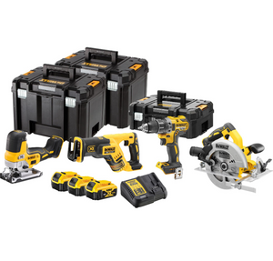 DeWalt DCK480P3T | Combiset | DCD791 + DCS335 + DCS570 + DCS367 | XR 18 Volt | 3 x 5,0 Ah Li-Ion | in TSTAK - DCK480P3T-QW