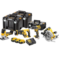 DeWalt DCK480P3T | Combiset | DCD791 + DCS335 + DCS570 + DCS367 | XR 18 Volt | 3 x 5,0 Ah Li-Ion | in TSTAK - DCK480P3T-QW - thumbnail