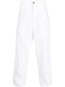 Giorgio Armani pantalon court à pinces - Blanc