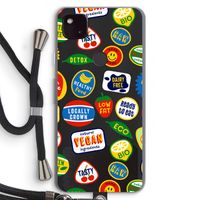 Fruitsticker: Pixel 4a 5G Transparant Hoesje met koord