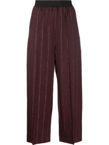 Stella McCartney pantalon court à rayures - Violet