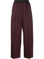 Stella McCartney pantalon court à rayures - Violet