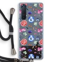 Bloemetjes: Sony Xperia 5 II Transparant Hoesje met koord