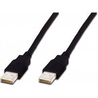 Digitus USB 2.0, USB A - USB A, 1 m USB-kabel Zwart - thumbnail
