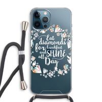 Diamonds: iPhone 12 Pro Max Transparant Hoesje met koord