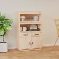 Hoge kast 67x40x108,5 cm massief grenenhout
