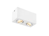 SLV PlafondlampTriledo GU10 2-lichts 16cm wit - 1002006