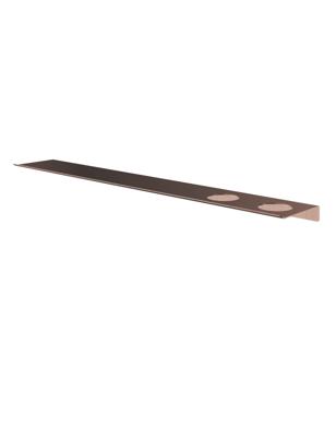 Hotbath &More Planchet 80 cm inclusief bevestigings rails met 2 uitsparingen voor een zeepdispenser of beker Geborsteld koper PVD