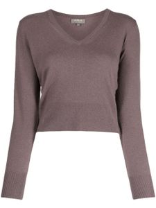 N.Peal pull crop en maille fine - Violet