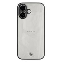 iPhone 16 glazen hardcase - Vive la vie iPhone 16 glazen hardcase - Vive la vie
