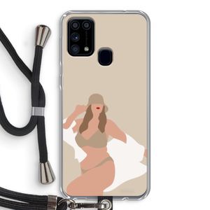 One of a kind: Samsung Galaxy M31 Transparant Hoesje met koord
