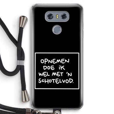 Schotelvod: LG G6 Transparant Hoesje met koord