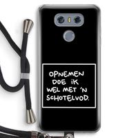 Schotelvod: LG G6 Transparant Hoesje met koord