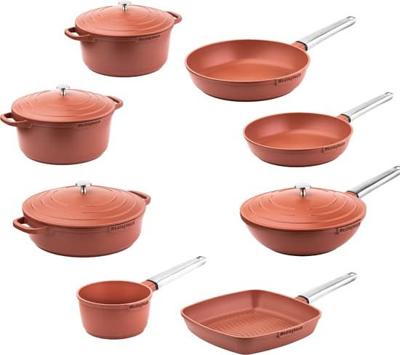 Westinghouse Pannenset Performance rood - complete pannenset - inductie en alle andere warmtebronnen - 8 Delig