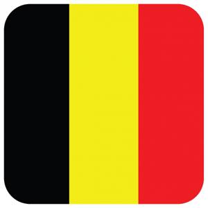 Belgische vlag bierviltjes - 15x stuks - vierkant - Belgie feestartikelen - Landen decoraties