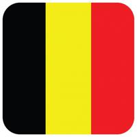 Belgische vlag bierviltjes - 15x stuks - vierkant - Belgie feestartikelen - Landen decoraties - thumbnail