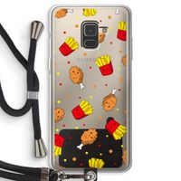 Chicken 'n Fries: Samsung Galaxy A8 (2018) Transparant Hoesje met koord