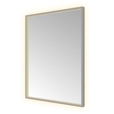 Spiegel Hotbath &MORE 80x60 cm LED-Verlichting Spiegelverwarming Rechthoek Geborsteld Gunmetal