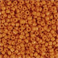 Creativ Company Rocailles, d 3 mm, afm 8/0, gatgrootte 0,6-1,0 mm, oranje, 25 gr/ 1 doos