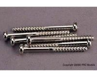 Screws, 3x30mm roundhead self-tapping (6)