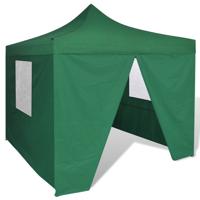 Vouwtent met 4 zijwanden 3x3 m groen