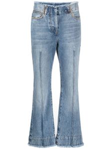 Jacquemus jean Le Nimes Linon à coupe courte - Bleu