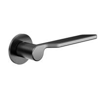 DND handles DND Levante deurkruk op rond rozet - PVD gun metal