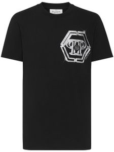 Philipp Plein t-shirt en coton à logo imprimé - Noir