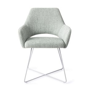 Jesper Home Yanai eetkamerstoel Soft Sage cross white