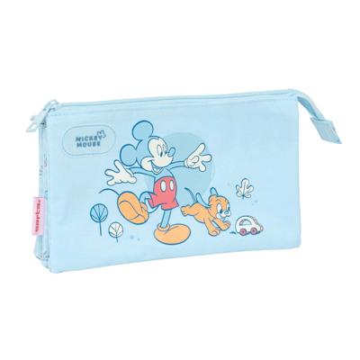 Pennenetui met 3 vakken Mickey Mouse Clubhouse Baby Licht Blauw 22 x 12 x 3 cm