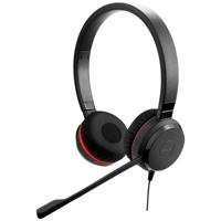 Jabra Evolve 30 II UC On Ear headset Kabel Stereo Zwart Microfoon uitschakelbaar (mute), Volumeregeling Computer