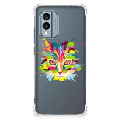 Nokia X30 Stevig | Bumper Hoesje | Cat Color